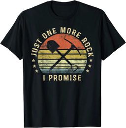 Men's T-Shirts Geology Gifts One More Rock I Promise Funny Geologist T-Shirt T Shirt On Sale Design Cotton Men T Shirt Custom T240425
