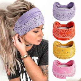 Hair Accessories More Than 300Colors Sports Wide-Sided Elastic Headband Boho Band Wash Face Beam Headscarf Yoga Bandanas Drop Delivery Otail