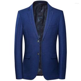 Men's Suits Classic Plaid Single Breasted Men Blazer Jacket Masculino Wool-blend Slim Fit Business Casual Hombre Blazers