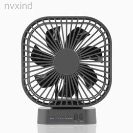 Electric Fans Portable USB Fan 90 Folding Rechargeable 5000mAh Battery Operated Table Fan Electric Wireless Air Cooling Ventilator Blower d240429