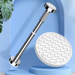 Set Non Punching Telescopic Bathroom Shower Curtain Rod Bracket Clothes Hanging Pole Drying Rod Wardrobe Support Curtain Rail