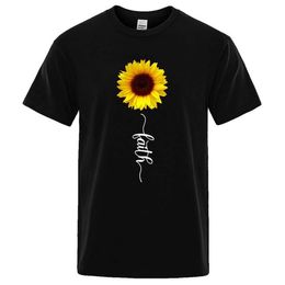 Men's T-Shirts The Sunflower Of Hope Beauty Print Men Women Ts Shirt Fashion Brand Clothing S-XXXL Oversized T Shirts Regular Tshirt H240429