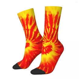 Women Socks Tie Dye Pattern Spring Abstract Print Stockings Gothic Couple Medium Soft Design Skateboard Non-Slip