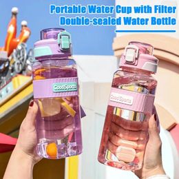 Water Bottles 800ML Sports Bottle With Tea Separator Large Capacity Drinks Removable Filter Travel Mug For Camping Running