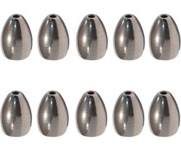 10pcsbag Silver 100 Tungsten Sinker Bullet Casting Fishing Weights Tungsten Jigs Bait Rigs Fishing Flipping Worm Tackle7746871