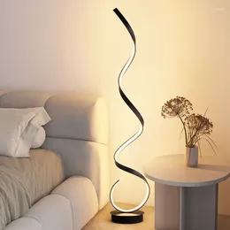 Floor Lamps Modern Minimalist Aluminium Alloy Spiral Led Lamp Study Bedroom Bedside Reading Light Living Room Sofa Lighting Decoration