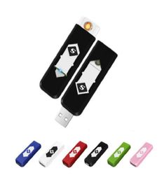 The cigarette lighter USB rechargeable battery lighter single blister packaging flameless windproof Smoking groceries7879256