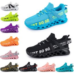 Running shoes for women men black pink white red yellow breathable Mens sport lace up Trainers walking shoes GAI