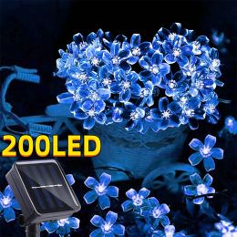 Decorations Solar Garden Lights Outdoor Solar Flower String Lights Solar Outdoor Lights Waterproof Flower Lights Garden Decoration Outdoor