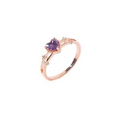 Wedding Rings Fashion Heart Ring For Women Female Cute Finger Romantic Birthday Gift Girlfriend Zircon Stone Jewelry8945259