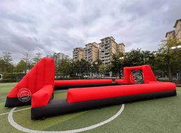 Party Decoration Outdoor Giant Inflatable Soccer Field Football & Pitch Court For School Playground/Family/Team Games