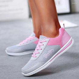 Casual Shoes Breathable Women's Sneakers 2024 Fashion Comfortable Soft Women Mesh Fabric Lace Up Ladies Female Footwear