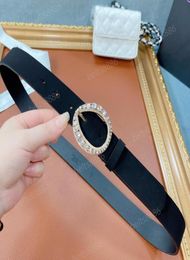 Ladies leather belt fashion highend custom top layer cowhide 3CM using letter Jewellery diamond gold copper buckle belts for women 8790061