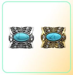 Pins Brooches Vintage Blue Natural Stone Scarf Buckle Tube Hollow Rhinestone Shawl Clips Silk Pins Bohemia For Women Jewelry1473901