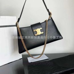 High end Designer bags for women Celli Original Leather Soft Chain Underarm Bag Womens Full Leather Saddle Bag Small Bag original 1:1 with real logo and box