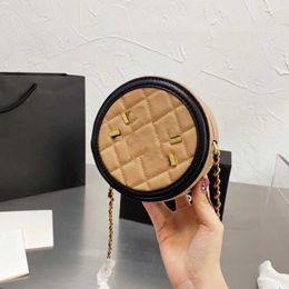 Fashion Designers Women's Round Leisure Bag Small Rhombic Chain Bag Caviar Cow Skin Cake Crossbody Bag Versatile Bags New Flavour Rquig
