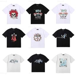 Amirity Shirts Designer Tshirts Amirir Shirt Mens T Shirt Crew Neck Men Short Sleeve Cotton Letter Loose Daily Outfit Hip Hop Streetwear Tshirts Large Size 472