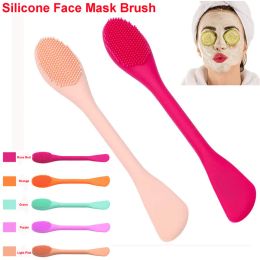 Silicone Face Mask Brush Applicator Facial Mud Brush Soft Silicone Facial Cleanser Brush Makeup Beauty Tool Mask Cream Lotion LL