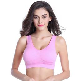 Bras Women Sport Bra Fitness Running Vest Gym Workout Underwear Padded Crop Tops Female Sportswear Brassiere Push Up Bras Y240426