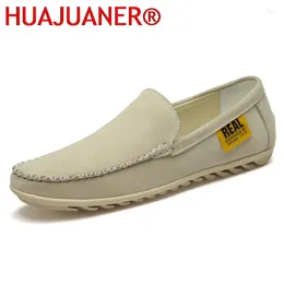 Casual Shoes Mens Loafers Leather Breathable Lightweight Driving Handmade Mesh Classic Outdoor Flats Summer