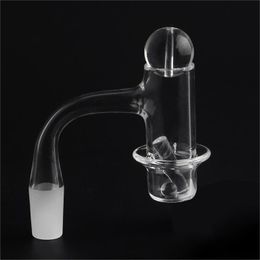 Halo Quartz Banger Full Weld Blender beveled edge with quartz pearls 3 Tourbillon Rotating Air Holes for Dab Rig Glass Bong Smoking Accessories Pipes