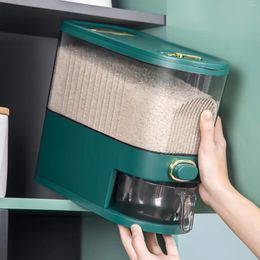 Storage Bottles Kitchen Cereals Box Grain Rice Dispenser Sealed Jar Bucket Moisture-proof Transparent Tank Organiser