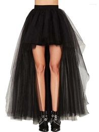 Skirts Mesh Sexy Skirt Summer Elastic Waist Elegant Pleated High Black Streetwear Club