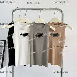 Diesel Vest Cropped Top Knit Designer Diesel Shirt Hollow Out Tee Womens Knits Women Tops Sexy Sleeveless Yoga Summer Tees Vests Spicy Girl Attire Diesel Top 270