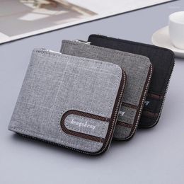 Wallets Canvas Men Wallet Card Holder Male Money Bag ID/po/bank Short Purse Case