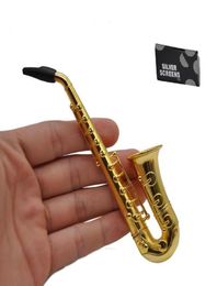 Unique Saxophone Mini Portable Smoking Pipes Metal Tobacco Pipe Hookah Gifts6832218