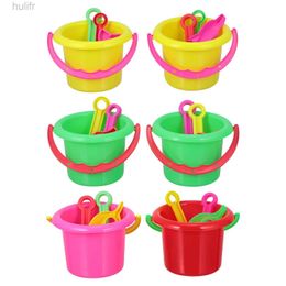 Sand Play Water Fun 24 Pcs Baby Toy Beach Bucket Kid Sand Mini Paint Cans Plastic Children for d240429