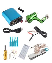High quality Tattoo Machine Kit Sets New Complete Professional Green Rotary Machines for Body Art1960167