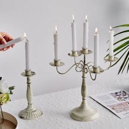 Candles Nordic Creative Metal Candle Holder Candlestick Centrepieces Road Lead Candelabra Centrepieces Wedding Christmas Decor Love Gift