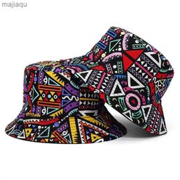 Czapki czapki 2023 NOWOŚĆ Summer Graffiti Busket kapelusz męski Szkielet Kwiat zewnętrzny składany Bob Fisherman Hat Gorros Panama Sun Hatl240429