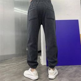 Men's Pants Winter Warm Fleece Sweatpants Men Thick Casual Thermal Harem Male Trousers High Quality Fashion Cargo Joggers