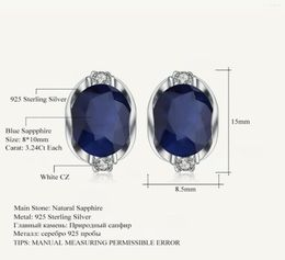 Stud Earrings GEM39S BALLET Natural Oval Sapphire Gemstone Jewelry 925 Sterling Silver Office Solid Blue For Women Gift1683755
