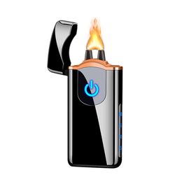 High Quality Custom Plasma Lighter Windproof USB Arc Cigarette Lighter Stylish With Touch Sensitive