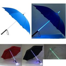 Umbrellas Led Light Sabre Up Umbrella Laser Sword Golf Changing On The Shaft Flash Mtifunction Drop Delivery Dhdoy