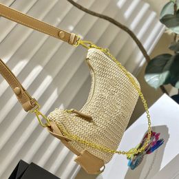 Högkvalitativ crossbody designer hobo virkning strandsäckar lyxiga mode flätade väskor mångsidiga stora kapacitet handhållna damer bogg väska