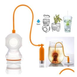 Coffee & Tea Tools Shaped Bags Strainers Filter Infuser Sile Cute Diver Teabags For Candy Drinkware Strainer Drop Delivery Home Garden Dh8Em