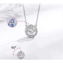 Designer Jewelry Designer Pendant Sterling Silver Pulsating Heart Necklace Versatile And Dynamic Crystal Pendant Circular Geometric Crown Collarbone Chain