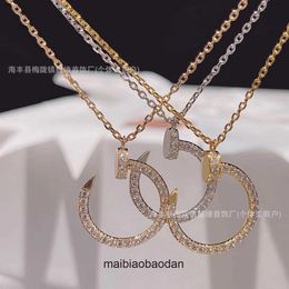 Cartre High End Jewellery necklaces for womens Silver Full Diamond Nail CNC Fine Carving Colour Separation 18K Original 1:1 With Real Logo and box