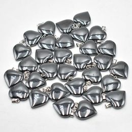 Charms Love Heart Stone Pendants 20Mm Wholesale Natural Hematite For Diy Jewellery Making Women Gift Drop Delivery Findings Com Dhgarden Dhszp