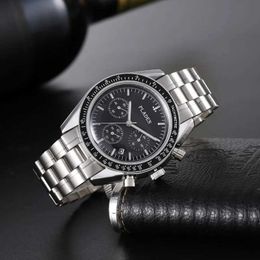 Wristwatches PLADEN 2023 Mens Luxury Brand Stainless Steel Quartz Watch Fashion Automatic Date Timing Code Q240426