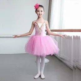 Stage Wear Children's Ballet Performance Dress Fluffy Mass Gauze Swan Suspender Graded Training Suit