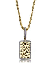 mens necklace hip hop jewelry copper with Zircon iced out chains Vintage High grade new Square Pendant necklace fashion jewelry wh5868756