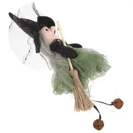 Decorative Figurines Flying Witches Ornaments Witch Hanging Figurine Delicate Decor Halloween Desktop Fabric Suspending Supply