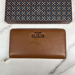 Toryburche Bag Designer Discount Handbag Women's Bag Kira Grid Long Wallet Purse Leather Zipper Card Wallets European Purses For Men Women Tori Birch Bag 148