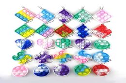 Push It Toy Press Bubble Keychain Party Gift Toys Sensory Autism Special Needs Anxiety Stress Reliever7228173