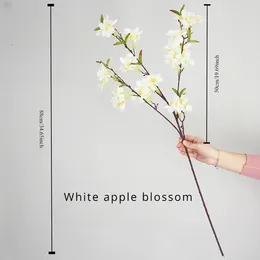 Decorative Flowers Simulation Of A Single Apple Flower Pography Props Wedding Hall Road Guide Decoration Silk Garden